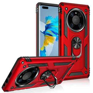 For Huawei Mate 40 Pro Shockproof TPU + PC Protective Case with 360 Degree Rotating Holder(Red)