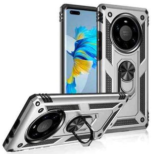 For Huawei Mate 40 Pro+ Shockproof TPU + PC Protective Case with 360 Degree Rotating Holder(Silver)