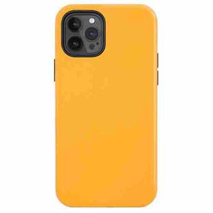 Shockproof Genuine Leather Magsafe Case For iPhone 12 / 12 Pro(California Poppy Yellow)