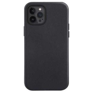 Shockproof Genuine Leather Magsafe Case For iPhone 12 Pro Max(Black)