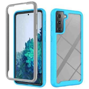 For Samsung Galaxy S21 Plus 5G Starry Sky Solid Color Series Shockproof PC + TPU Protective Case(Baby Blue)