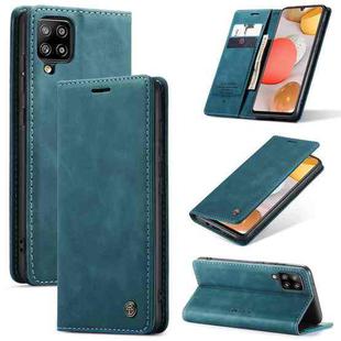 For Samsung Galaxy A42 5G CaseMe-013 Multifunctional Retro Frosted Horizontal Flip Leather Case with Card Slot & Holder & Wallet(Blue)
