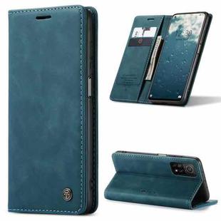 For Xiaomi Mi 10T 5G / 10T Pro 5G CaseMe-013 Multifunctional Retro Frosted Horizontal Flip Leather Case with Card Slot & Holder & Wallet(Blue)