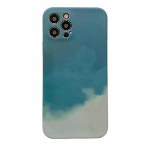 Liquid Silicone Gradient Color Protective Case For iPhone 11 Pro Max(Green)