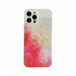 For iPhone 12 mini Liquid Silicone Gradient Color Protective Case (Pink)