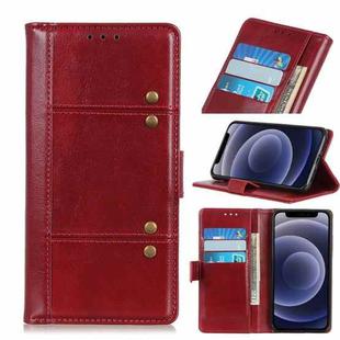 For iPhone 12 mini Peas Crazy Horse Texture Horizontal Flip Leather Case with Holder & Card Slots & Wallet (Red)