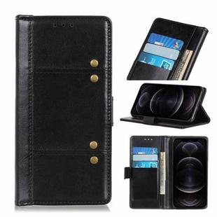 For iPhone 12 / 12 Pro Peas Crazy Horse Texture Horizontal Flip Leather Case with Holder & Card Slots & Wallet(Black)