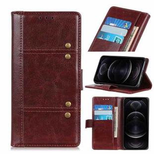For iPhone 12 / 12 Pro Peas Crazy Horse Texture Horizontal Flip Leather Case with Holder & Card Slots & Wallet(Brown)