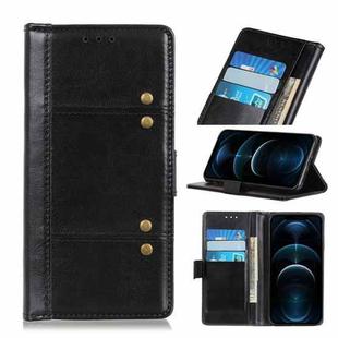 For iPhone 12 Pro Max Peas Crazy Horse Texture Horizontal Flip Leather Case with Holder & Card Slots & Wallet(Black)