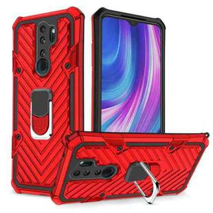 For Xiaomi Redmi Note 8 Pro PC + TPU Shockproof Protective Case with 360 Degree Rotation Ring Holder(Red)