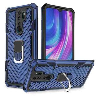 For Xiaomi Redmi Note 8 Pro PC + TPU Shockproof Protective Case with 360 Degree Rotation Ring Holder(Blue)