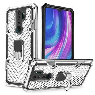 For Xiaomi Redmi Note 8 Pro PC + TPU Shockproof Protective Case with 360 Degree Rotation Ring Holder(Silver)