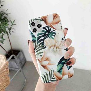 For iPhone 11 Pro Double-sided Film IMD Shockproof TPU Protective Case (White Magnolia)