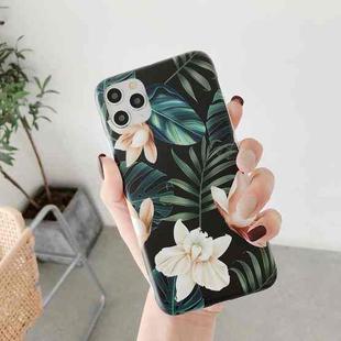 For iPhone 11 Pro Double-sided Film IMD Shockproof TPU Protective Case (Green Magnolia)