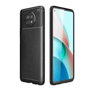 For Xiaomi Redmi Note9 5G Carbon Fiber Texture Shockproof TPU Case(Black)