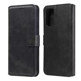 For Samsung Galaxy S20 FE Classic Calf Texture PU + TPU Horizontal Flip Leather Case, with Holder & Card Slots & Wallet(Black)