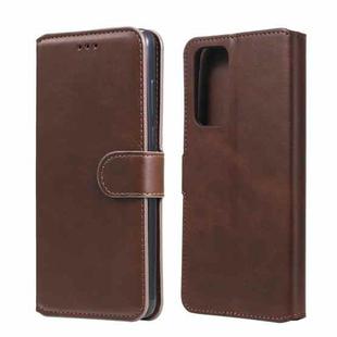 For Xiaomi Mi 10T Pro Classic Calf Texture PU + TPU Horizontal Flip Leather Case, with Holder & Card Slots & Wallet(Brown)