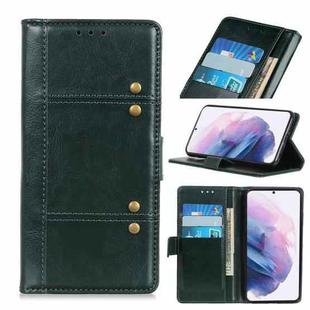 For Samsung Galaxy S21+ 5G Peas Crazy Horse Texture Horizontal Flip Leather Case with Holder & Card Slots & Wallet(Green)