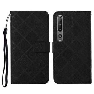 For Xiaomi Mi 10 5G Ethnic Style Embossed Pattern Horizontal Flip Leather Case with Holder & Card Slots & Wallet & Lanyard(Black)