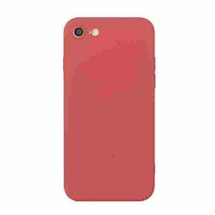 Straight Edge Solid Color TPU Shockproof Case For iPhone 6(Hawthorn Red)