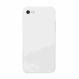 Straight Edge Solid Color TPU Shockproof Case For iPhone 6(White)
