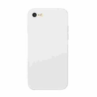Straight Edge Solid Color TPU Shockproof Case For iPhone 6 Plus(White)