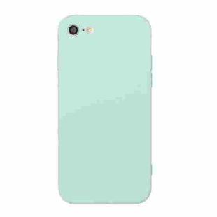 For iPhone SE 2022 / SE 2020 / 8 / 7 Straight Edge Solid Color TPU Shockproof Case(Light Cyan)