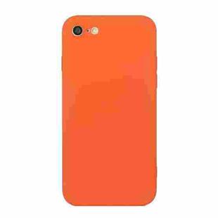 For iPhone SE 2022 / SE 2020 / 8 / 7 Straight Edge Solid Color TPU Shockproof Case(Orange)
