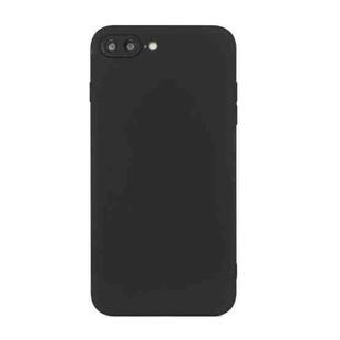 Straight Edge Solid Color TPU Shockproof Case For iPhone 7 Plus / 8 Plus(Black)
