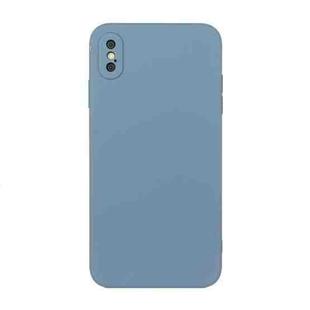 For iPhone X / XS Straight Edge Solid Color TPU Shockproof Case(Lavender Grey)