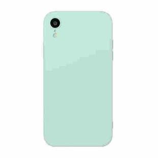 For iPhone XR Straight Edge Solid Color TPU Shockproof Case(Light Cyan)