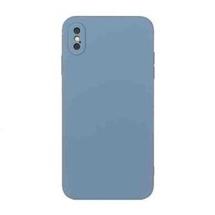 For iPhone XS Max Straight Edge Solid Color TPU Shockproof Case(Lavender Grey)