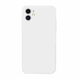 For iPhone 11 Straight Edge Solid Color TPU Shockproof Case (White)