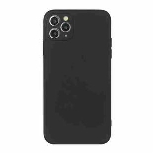 For iPhone 11 Pro Straight Edge Solid Color TPU Shockproof Case (Black)