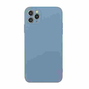For iPhone 11 Pro Max Straight Edge Solid Color TPU Shockproof Case (Lavender Grey)