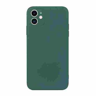 For iPhone 12 mini Straight Edge Solid Color TPU Shockproof Case (Dark Night Green)