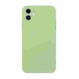 For iPhone 12 mini Straight Edge Solid Color TPU Shockproof Case (Matcha Green)