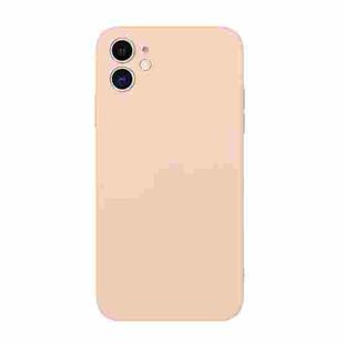 For iPhone 12 mini Straight Edge Solid Color TPU Shockproof Case (Light Pink)