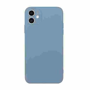 For iPhone 12 Straight Edge Solid Color TPU Shockproof Case(Lavender Grey)
