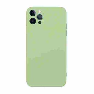 For iPhone 12 Pro Straight Edge Solid Color TPU Shockproof Case(Matcha Green)