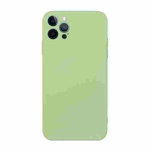 For iPhone 12 Pro Max Straight Edge Solid Color TPU Shockproof Case(Matcha Green)