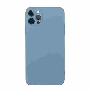 For iPhone 12 Pro Max Straight Edge Solid Color TPU Shockproof Case(Lavender Grey)