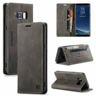 For Samsung Galaxy S8 AutSpace A01 Retro Skin-feel Crazy Horse Texture Horizontal Flip Leather Case with Holder & Card Slots & Wallet & RFID(Coffee)