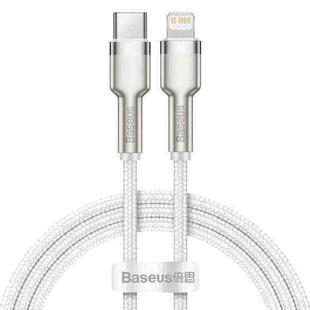 Baseus CATLJK-A02 Cafule Series 20W Type-C / USB-C to 8 Pin PD Metal Charging Data Cable, Length:1m(White)