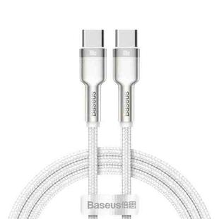 Baseus CATJK-C02 Cafule Series 100W Type-C / USB-C to Type-C / USB-C Metal Charging Data Cable, Length:1m(White)