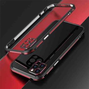 For iPhone 12 Pro Blade Series Lens Protector + Metal Frame Protective Case(Black Red)
