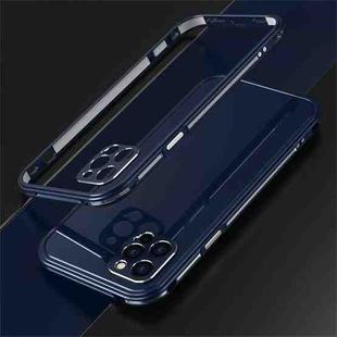 For iPhone 12 Pro Blade Series Lens Protector + Metal Frame Protective Case(Dark Blue)