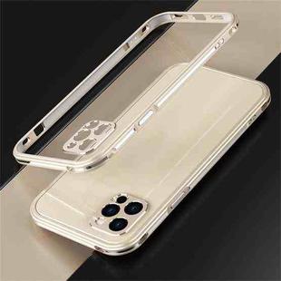 For iPhone 12 Pro Blade Series Lens Protector + Metal Frame Protective Case(Gold)
