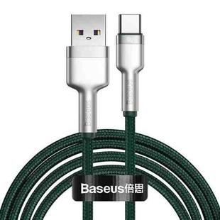 BaseusCATJK-B06 Cafule Series 40W USB to Type-C / USB-C Metal Charging Data Cable, Length:2m(Dark Green)