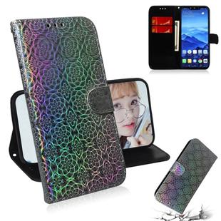 For Huawei Mate 20 Lite Solid Color Colorful Magnetic Buckle Horizontal Flip PU Leather Case with Holder & Card Slots & Wallet & Lanyard(Silver)